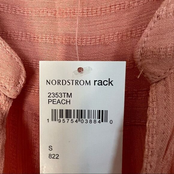 Love Tree Peach 3/4 Sleeve Kimono Wrap Boho V-Neck Blouse - Picture 7 of 8